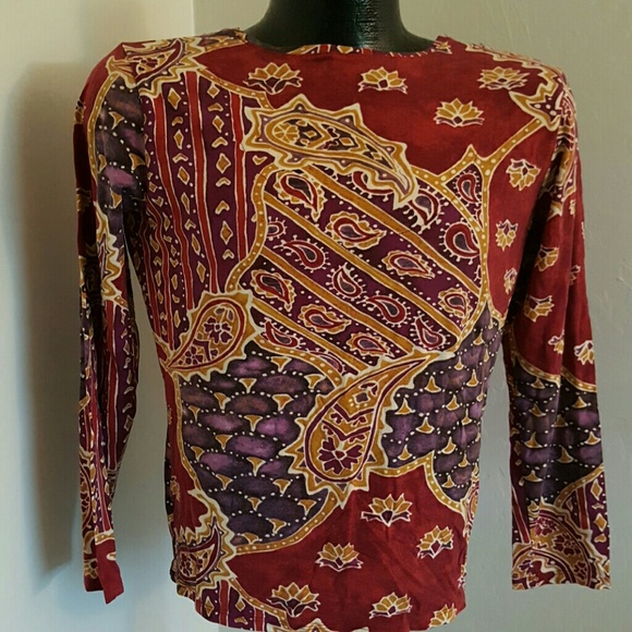 Chico's women top long sleeve size 1 - Picture 4 of 8
